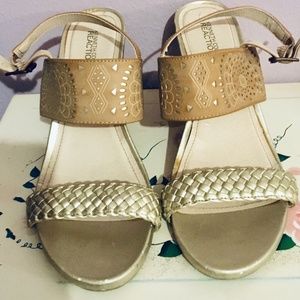 KENNETH COLE Reaction 'Skip Class' Cork Wedge Slingback Sandals